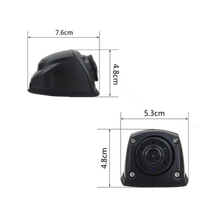Polaris caravan side camera dimensions with height, width, and length measurements shown