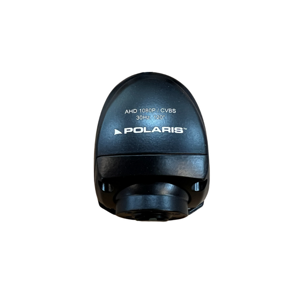 Polaris hi resolution caravan side camera showing AHD 1080P CVBS label from top view