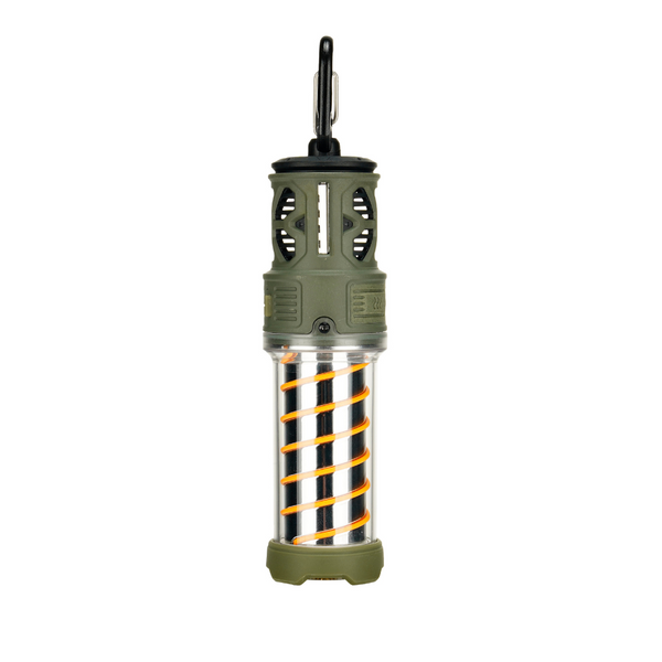 4 in 1 camping lantern in army green with built-in mozzie repellent and torch